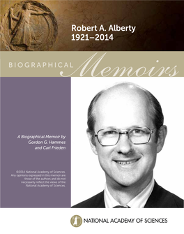 Robert A. Alberty 1921–2014
