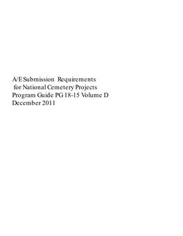 Submission Instructions Is One Part of the Project Design Contracting Documents, Which Also Includes the Statement of Work and VA and NCA Design Criteria