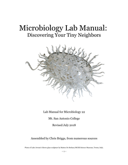 Microbiology Lab Manual: Discovering Your Tiny Neighbors