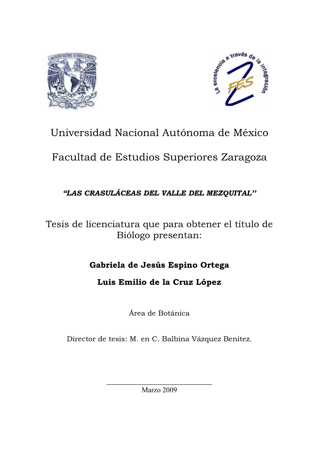Universidad Nacional Autónoma De México Facultad De Estudios