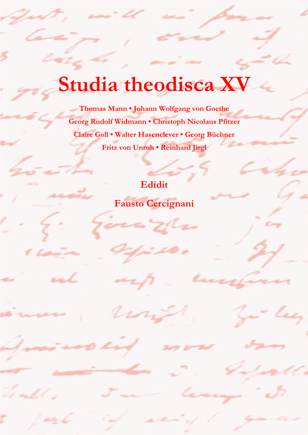 Studia Theodisca XV