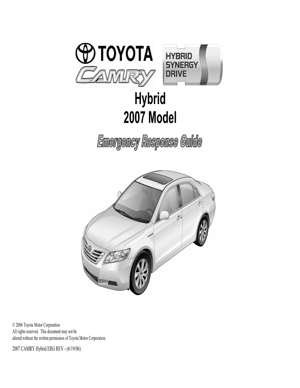 Toyota CAMRY Hybrid Identification