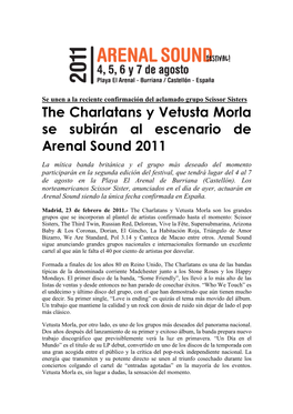The Charlatans Y Vetusta Morla Se Subirán Al Escenario De Arenal Sound 2011