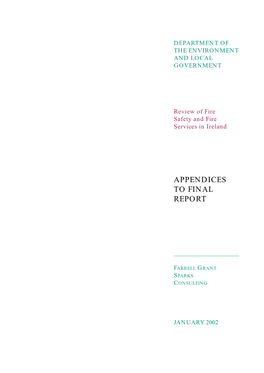 Appendices to Final Report