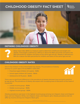 Childhood Obesity Fact Sheet