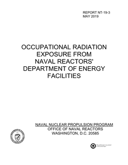 Occupational Radiation Exposure from Naval Reactors' Department of Energy Facilities