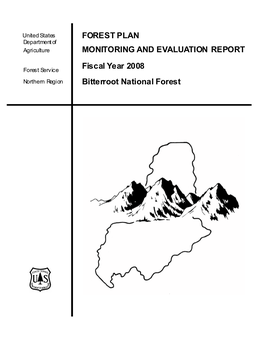 Fiscal Year 2008 FOREST PLAN MONITORING and EVALUATION