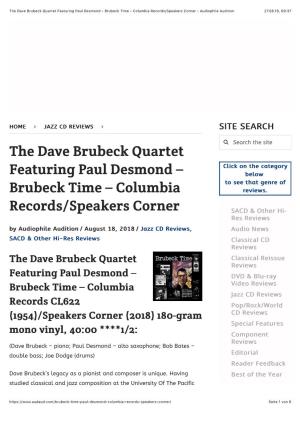 The Dave Brubeck Quartet Featuring Paul Desmond – Brubeck Time