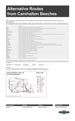 Inner and South London Rail and Tube Alternatives Key To