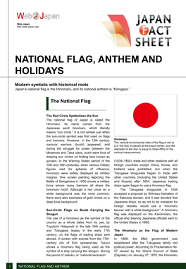 National Flag, Anthem and Holidays