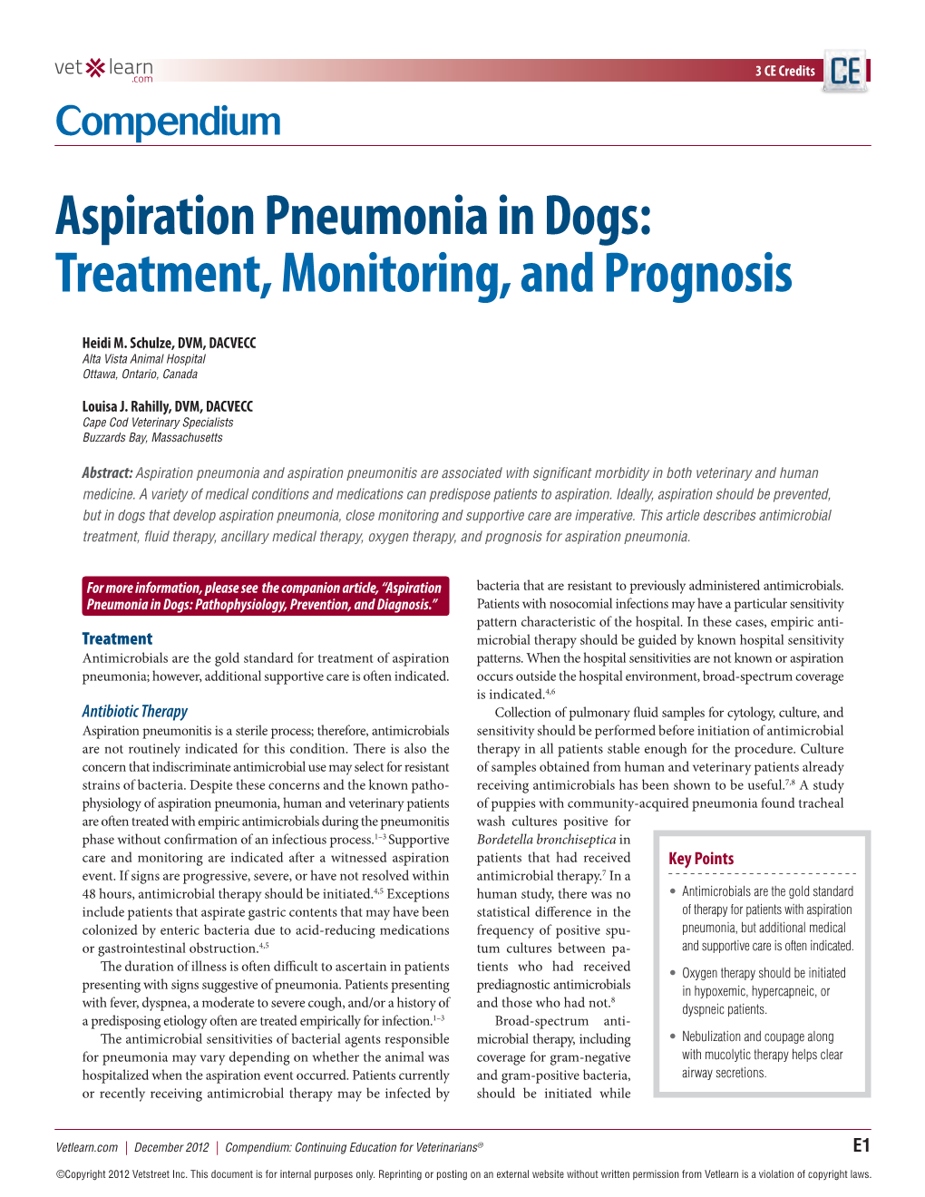 Aspiration Pneumonia in Dogs: Treatment, Monitoring, and Prognosis