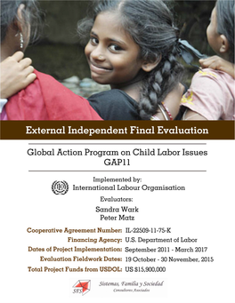Final Evaluation of the Global Action Program on Child Labor 2011 (GAP11), Which Was Carried out from October 2015 to January 2016
