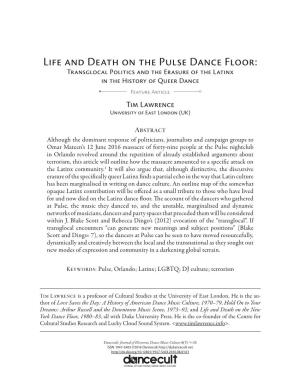Life and Death on the Pulse Dance Floor
