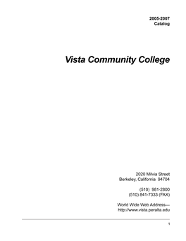 1-8/2005-07 Vista Catalog