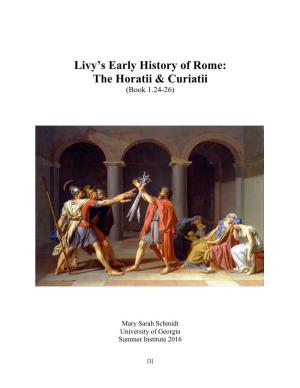 Livy's Early History of Rome: the Horatii & Curiatii
