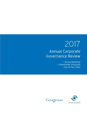 2017 Annual Corporate  Governance Review