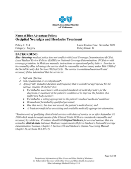 Occipital Neuralgia and Headache Treatment