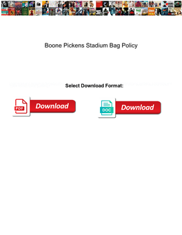 Boone Pickens Stadium Bag Policy