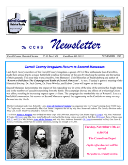 The C C H S Newsletter