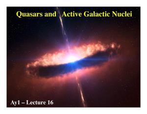 16.1 Quasars and Active Galactic Nuclei