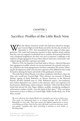 Sacrifice: Profiles of the Little Rock Nine