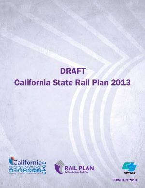 California State Rail Plan 2013 DRAFT
