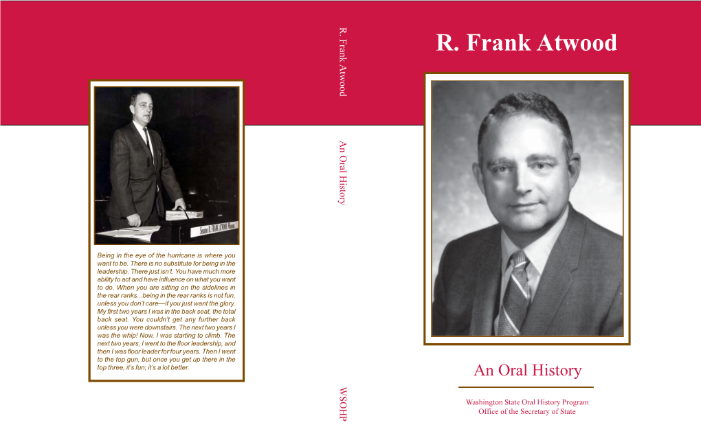 R. Frank Atwood: an Oral History