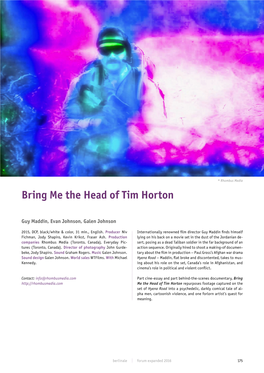 Bring Me the Head of Tim Horton