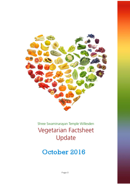 The Vegetarian Fact S Heet