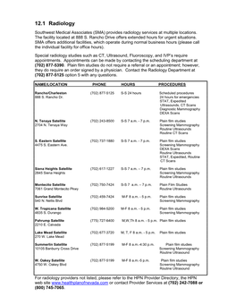 12.1 Radiology