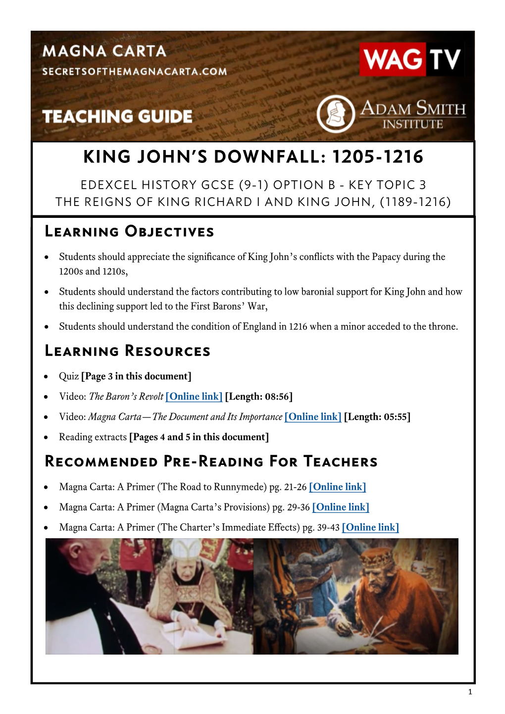 King John's Downfall: 1205-1216