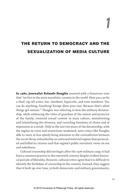 The Return to Democracy and the Sexualization of Media