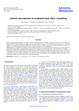 Lithium Abundances in Exoplanet-Host Stars: Modelling
