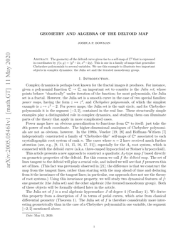 Geometry and Algebra of the Deltoid