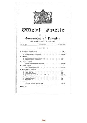 (Government of Alesttne. PUBLISHED FORTNIGHTLY by AUTHORITY
