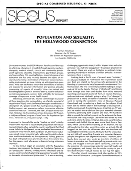 Population and Sexuality: the Hollywood Connection
