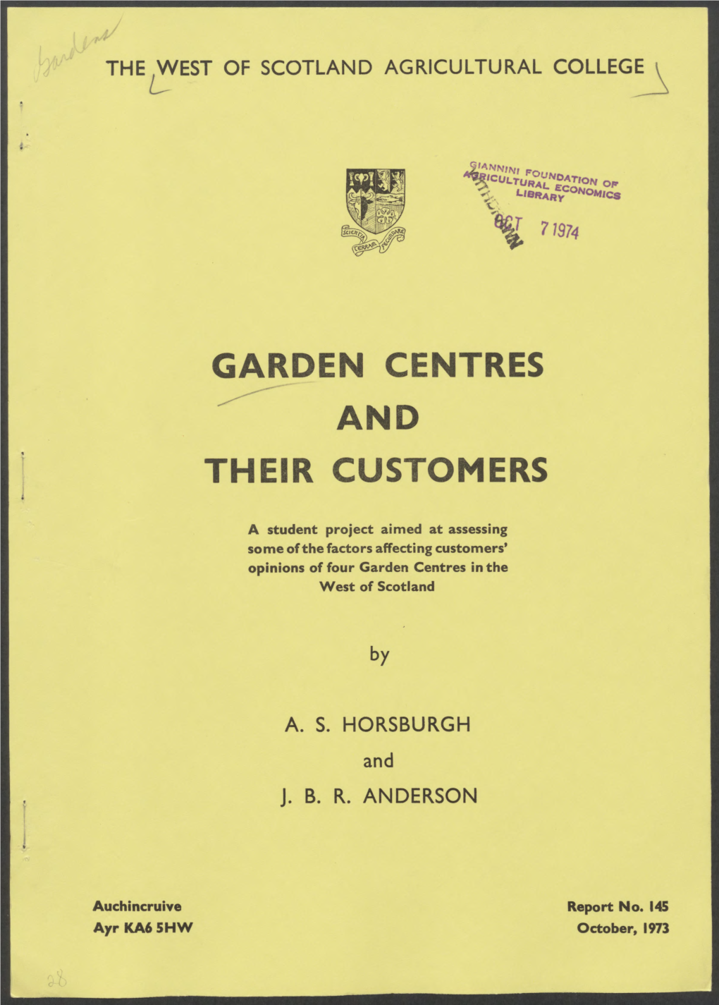 Garden Centres and Their Customers
