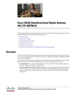 Cisco 4G/3G Omnidirectional Dipole Antenna (4G-LTE-ANTM-D)