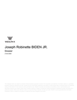 Joseph Robinette BIDEN JR