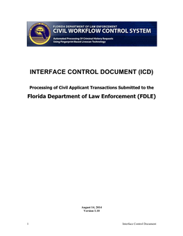 Civil Workflow Control System Interface Control Document