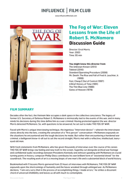 The Fog of War: Eleven Lessons from the Life of Robert S