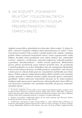 Folklór Baltských Zemí Jako Zdroj Pro Studium Předkřesťanských Tradic Starých Baltů