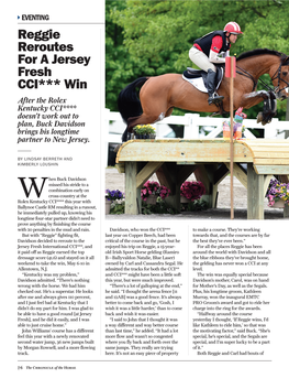 Reggie Reroutes for a Jersey Fresh CCI*** Win After the Rolex Kentucky CCI**** Doesn’T Work out to Plan, Buck Davidson Brings His Longtime Partner to New Jersey