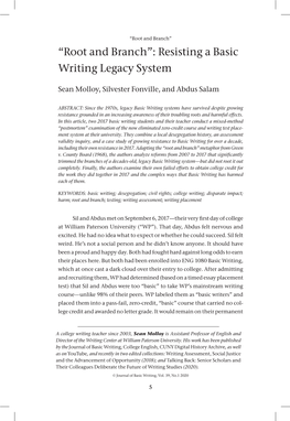 Resisting a Basic Writing Legacy System