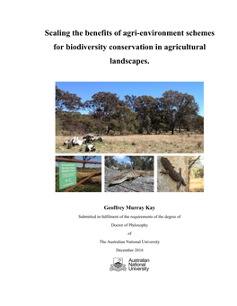 Scaling the Benefits of Agri-Environment Schemes for Biodiversity Conservation in Agricultural Landscapes