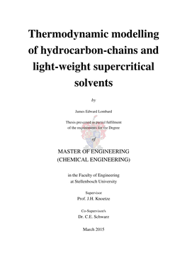 Thermodynamic Modelling of Hydrocarbon-Chains and Light-Weight Supercritical Solvents