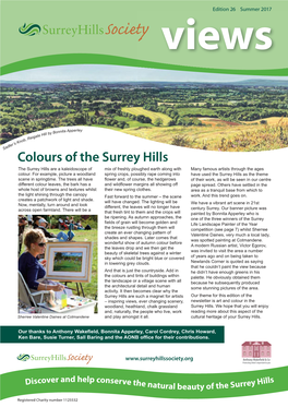 Colours of the Surrey Hills the Surrey Hills Are a Kaleidoscope of Mix of Freshly Ploughed Earth Along with Many Famous Artists Through the Ages Colour
