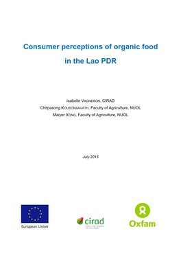 Consumer Perceptions of Organic Food in the Lao PDR