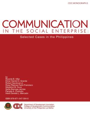 RISE the Case of Selected Social Enterprises in the Philippines 65 Content Reviewers Jeanette Angeline B