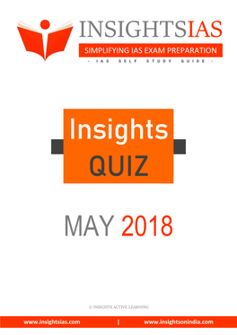 Insightsonindia May 2018 Quiz